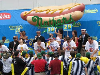 Illustration for article titled Deadspin Classic: Our Visit To The Hot Dog Eating Championships